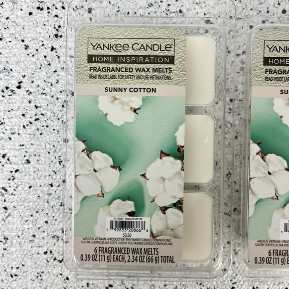 Yankee Candle Home Inspiration Wax Melts Sunny Cotton 2 Packs NEW - Picture 2 of 5